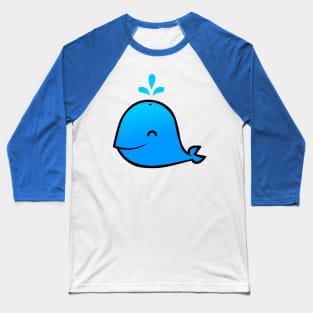 Kawaii Whale Baseball T-Shirt